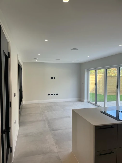 Clean Lines: Interior of a House with White Walls