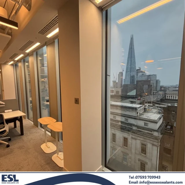 Precision in Every Detail: Bespoke Office Fit-Out at London Bridge
Another successful project completed! 

We recently had the opportunity to work on a high-end office fit-out for a bank in London Bridge, featuring stunning views of The Shard and the Thames.

📌 Project Highlights:
✔ Office partitions: seamless and professional installation
✔ Kitchen & staff cafeteria: A functional and stylish space
✔ Bespoke colour-matched sealants—dark green frames for a flawless finish

When it comes to high-end projects, precision is everything. Our team ensures that every sealant colour is perfectly matched, providing a seamless, professional finish. 

A slight variation in shade can be distracting, which is why we take the time to get it right.

Subtle details make a significant impact, and this project was all about precision, quality, and craftsmanship.

🎥 Next up... we'll share the application process in action—stay tuned!

📌 Need expert colour matching for your project?

Special thanks to @sealantsonline for supplying us with top-quality products as usual!

#EssexSealants #BespokeSealants #LondonFitOut #ProfessionalSealants #PrecisionWork #CommercialInteriors #SeamlessFinish #BuildingFinishes #FlawlessDetail #ConstructionExperts #ArchitecturalSealants #LuxuryInteriors #LondonBridgeProject #HighEndInteriors #ExpertCraftsmanship #OfficeRenovation #LondonConstruction #TopQualityWork #PerfectDetails #SpecialistSealants #InteriorFinishes #SealantsOnline #SealantSuppliers #IndustryLeaders #FinishingTouches #SeamlessAesthetics
